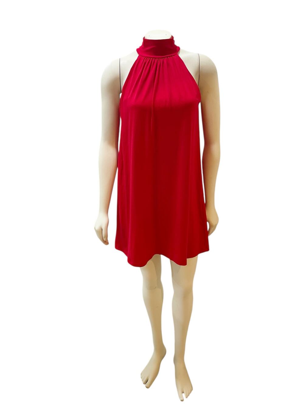 Susana Monaco Red High Neck Short Mini Dress Small